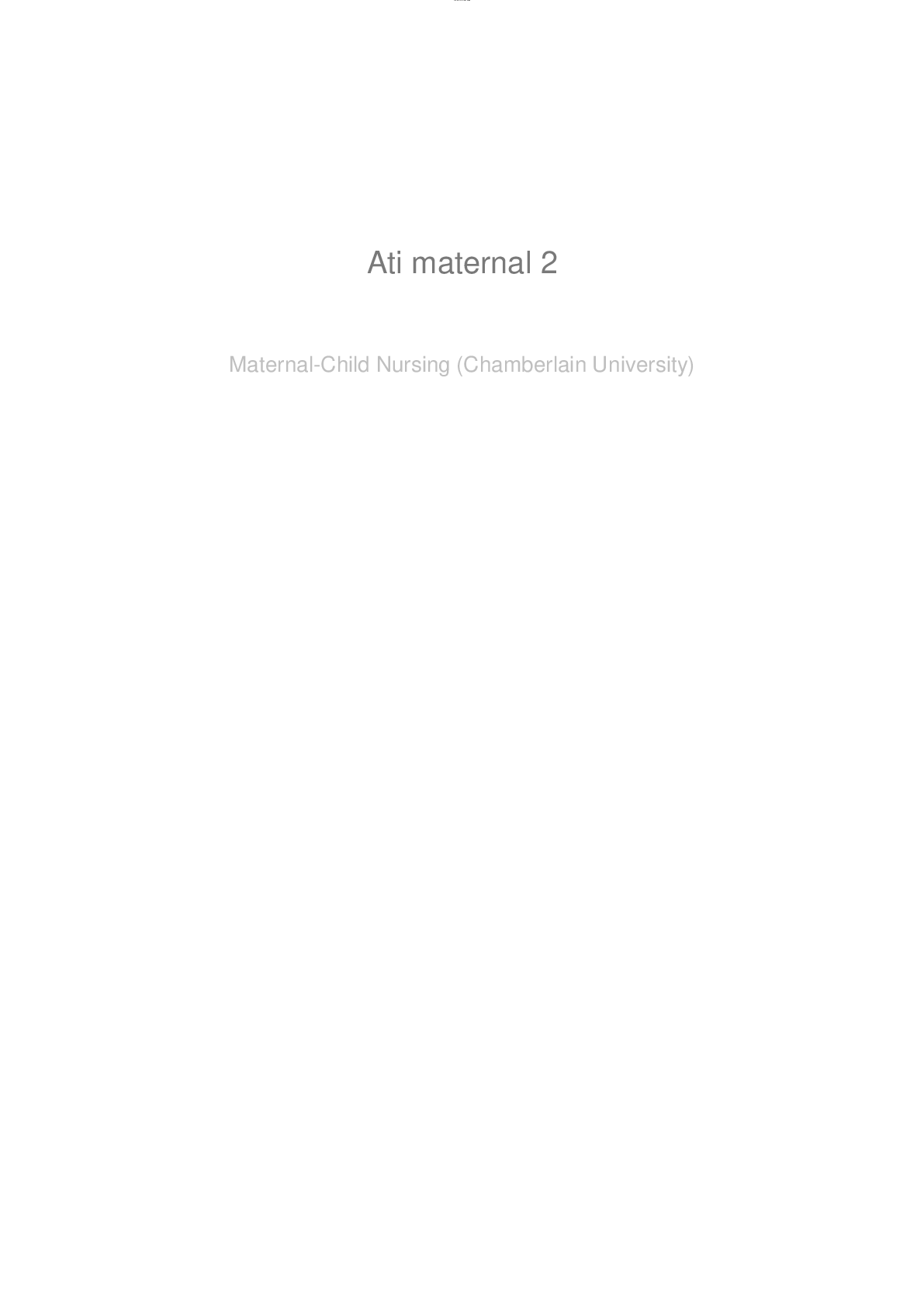 Preview image for NR 327 ATI remediation-Maternal Newborn PN